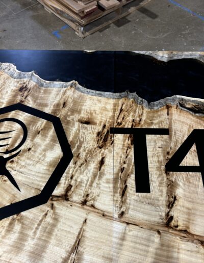 Mappa Burl Conference Table With Logo 9