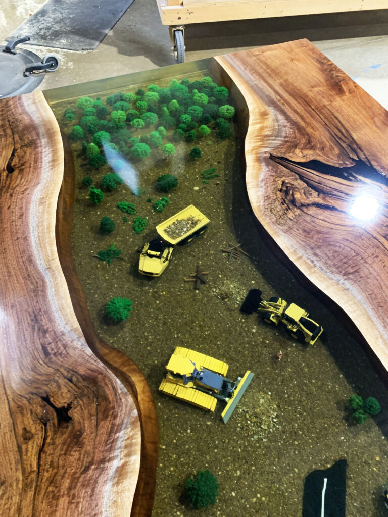 http://Walnut%20Conference%20Table%20With%20Epoxy%20Resin%20Mural%20Design%202
