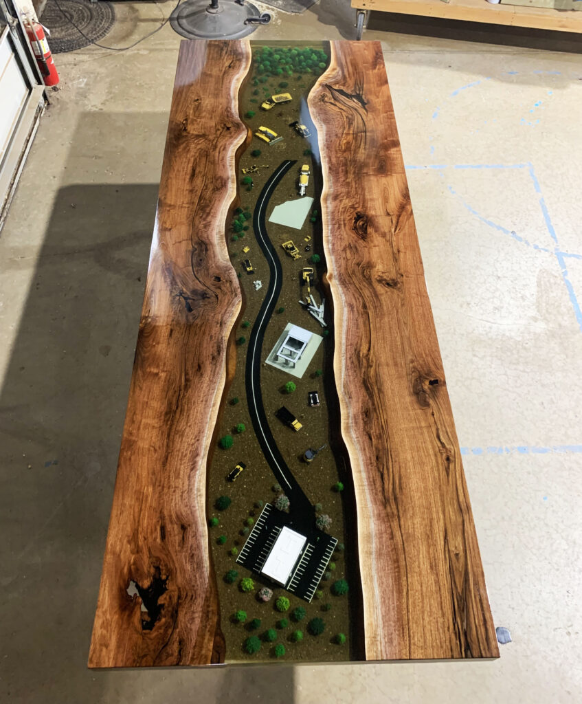 http://Walnut%20Conference%20Table%20With%20Epoxy%20Resin%20Mural%20Design%205