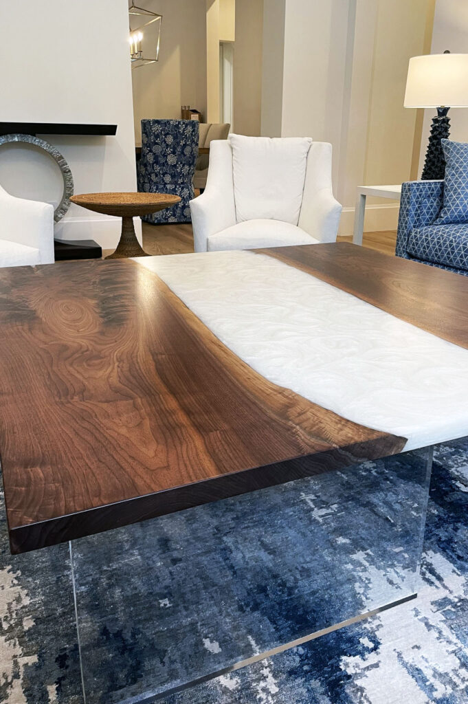 http://Walnut%20Coffee%20Table%20With%20Clear%20Acrylic%20Legs%204