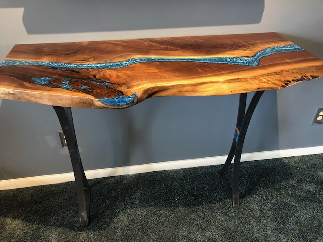 Walnut Live Edge River Side Table