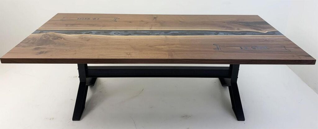 http://Walnut%20Conference%20River%20Table%20With%20Embedded%20Tools%20And%20CNC%20Logo%2010