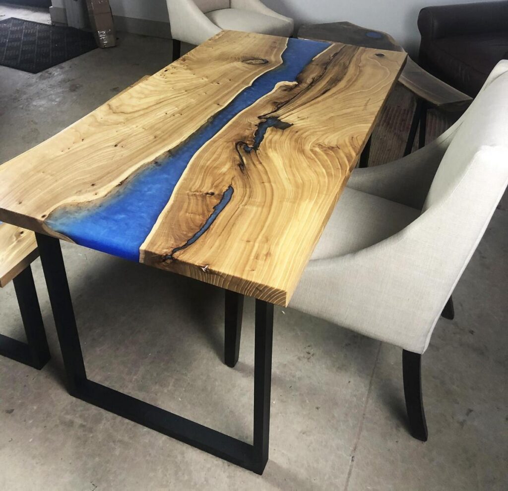 http://Custom%20Epoxy%20Resin%20River%20Kitchen%20Table%202