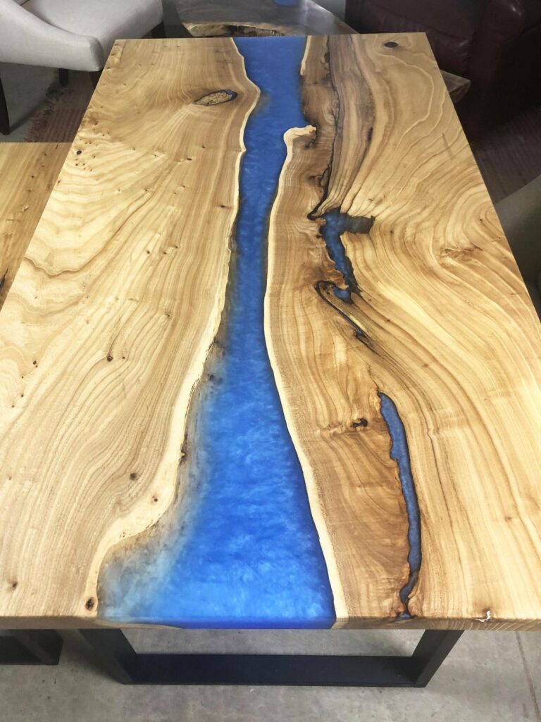 http://Custom%20Epoxy%20Resin%20River%20Kitchen%20Table%204