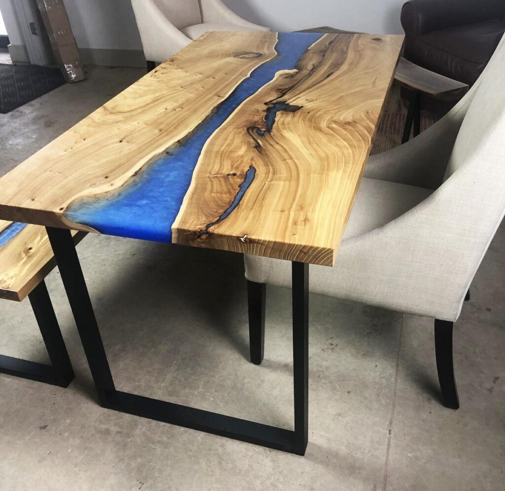 http://Custom%20Epoxy%20Resin%20River%20Kitchen%20Table%205