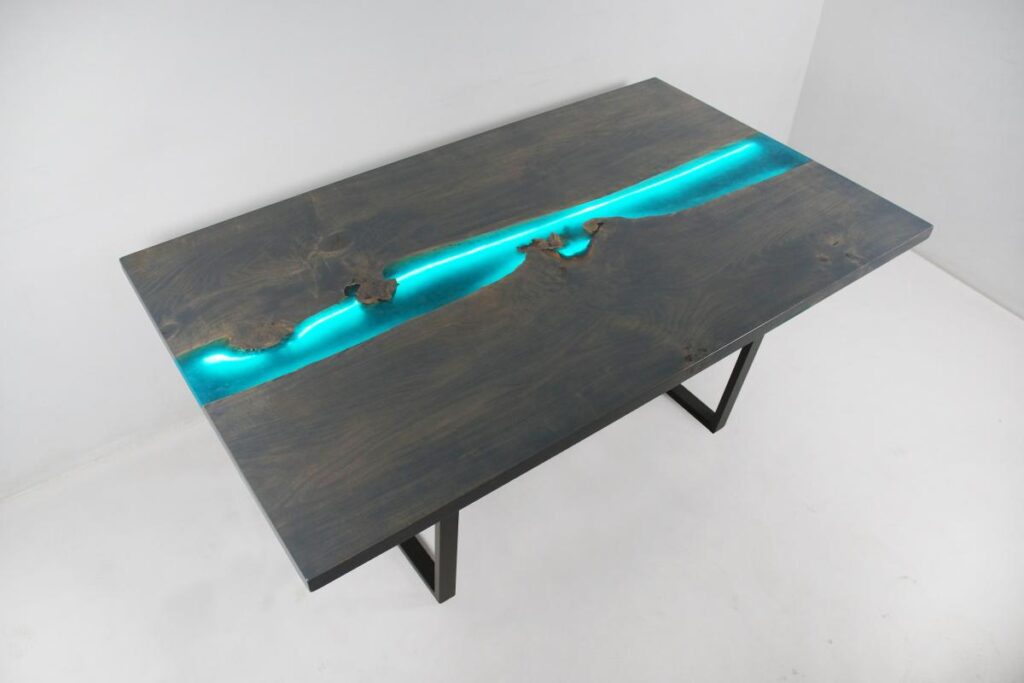 http://Gray%20Stained%20LED%20Dining%20Table%201