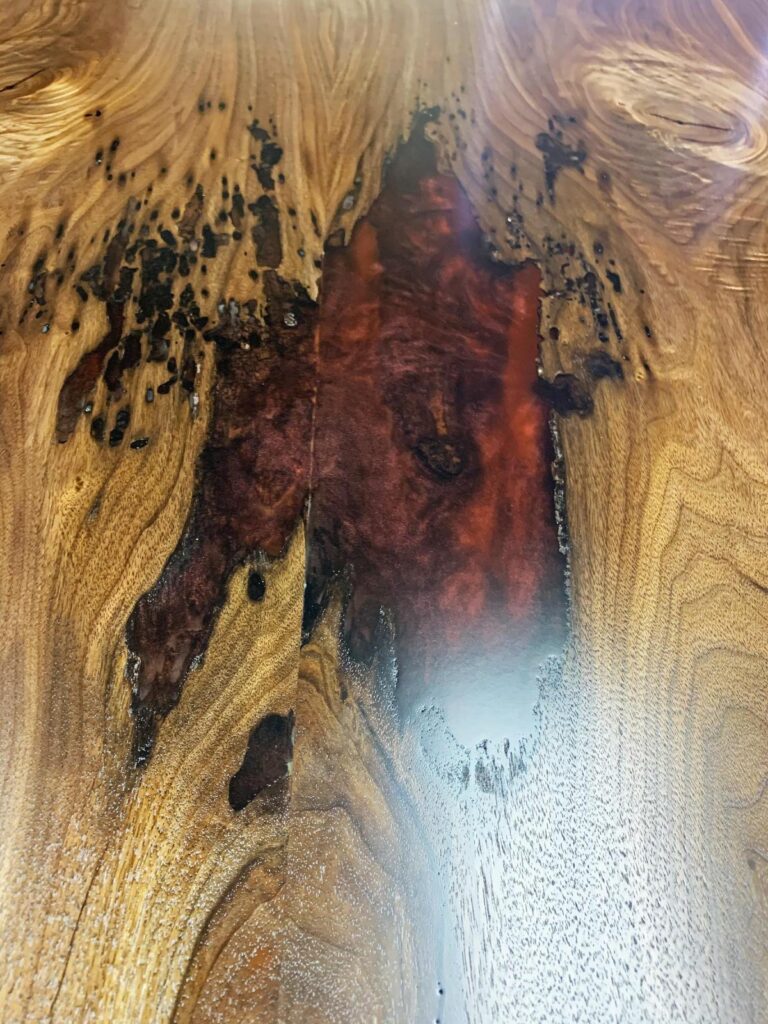 http://Live%20Edge%20Walnut%20Dining%20Table%20With%20Red%20Epoxy%20Resin%202