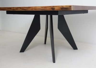 live edge river table with custom base 1361 8
