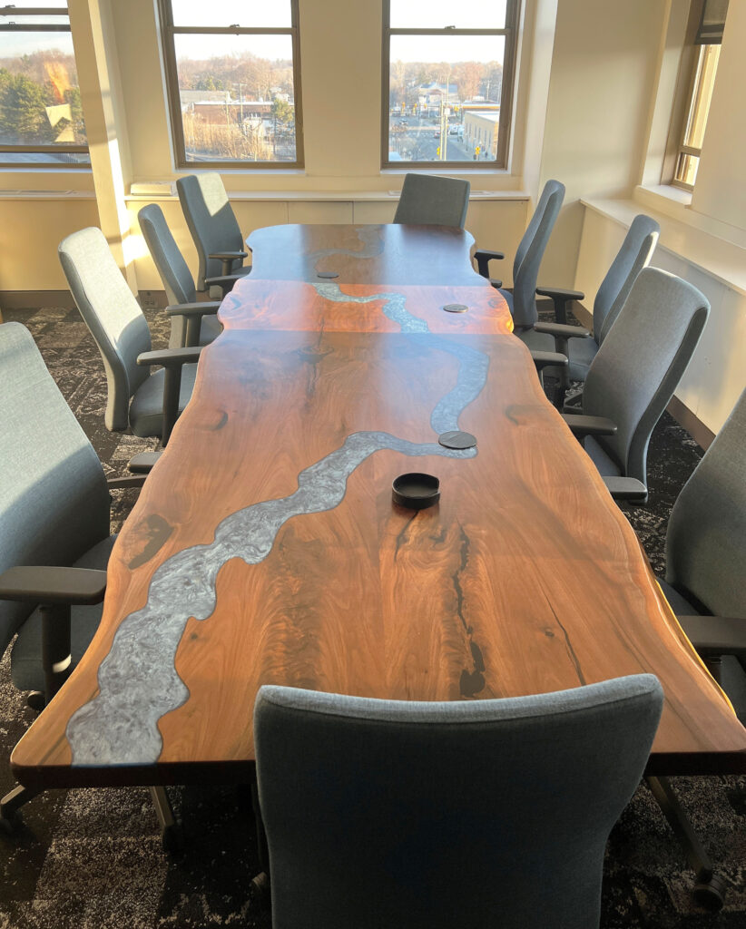 http://Black%20Walnut%20Conference%20Table%20With%20Two%20Ocean%20Pass%20CNC%202