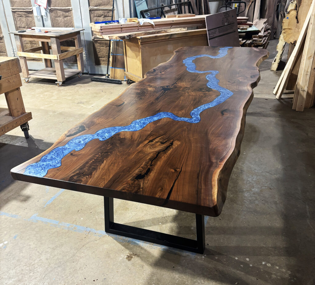 http://Black%20Walnut%20Conference%20Table%20With%20Two%20Ocean%20Pass%20CNC%205