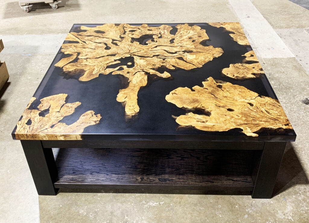 http://Turkish%20Olivewood%20Coffee%20Table%20With%20Black%20Epoxy%20Resin%201