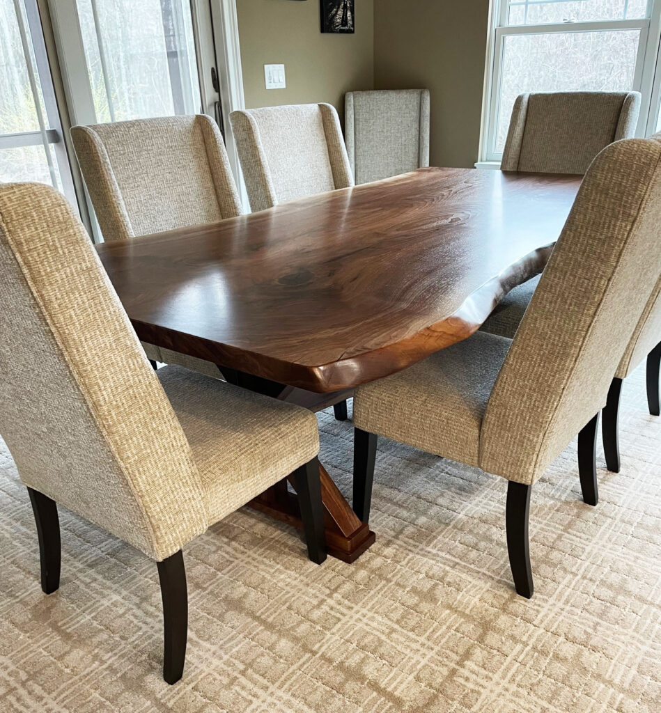 http://Live%20Edge%20Walnut%20Dining%20Table%20With%20Custom%20Wood%20Base%202