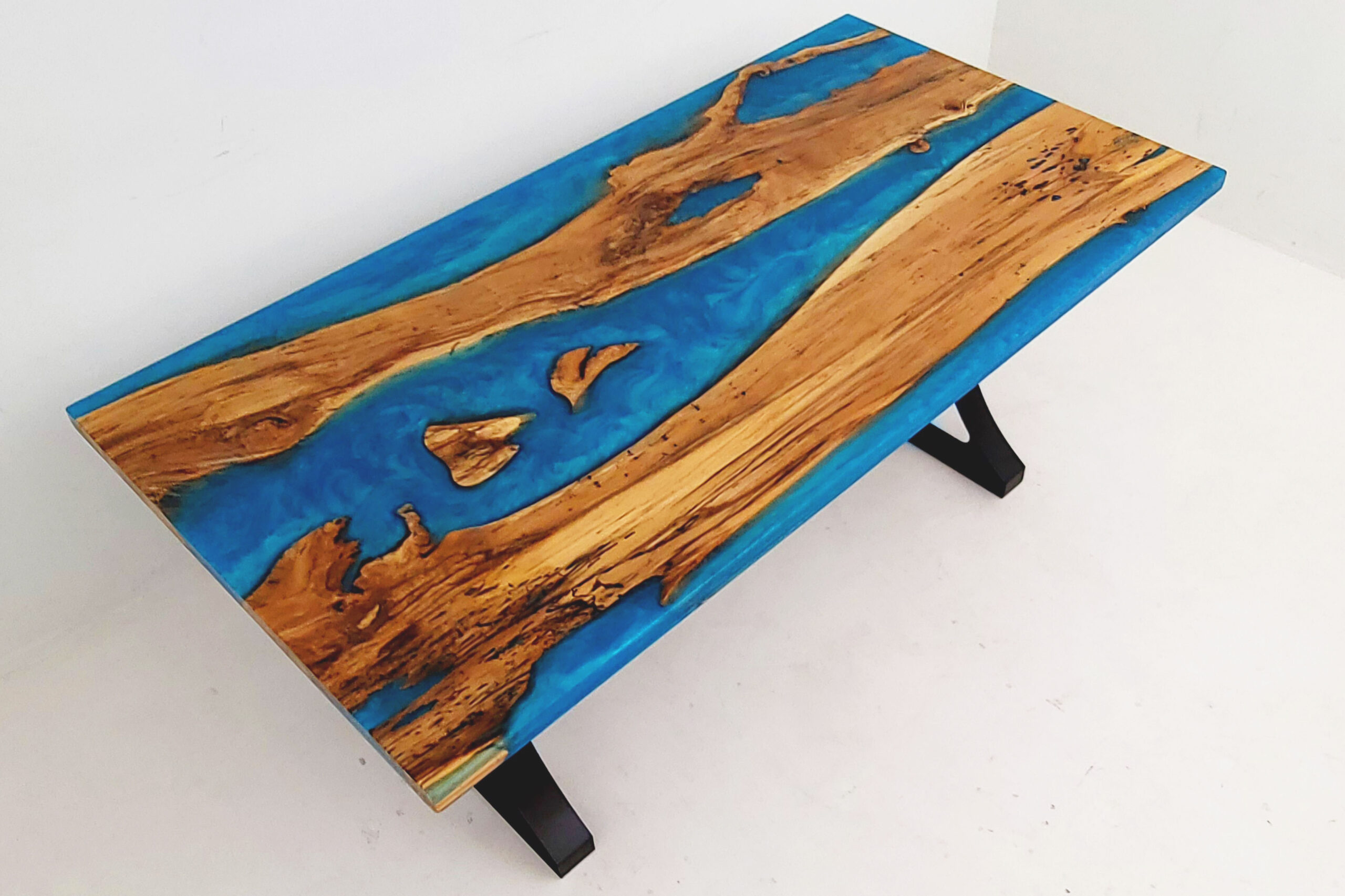 Beechwood Dining Table With Epoxy Rivers 4 3x2