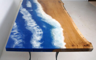 Ocean Tables For Sale | Epoxy Resin Art Tables | Water & Beach Scenes $1,900+