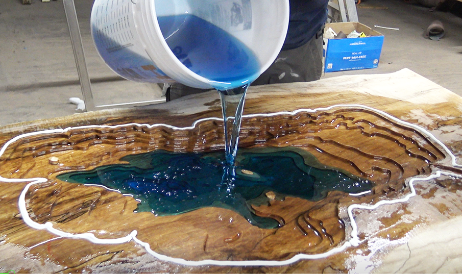 Beach Epoxy Table Featuring Lake Tahoe 2