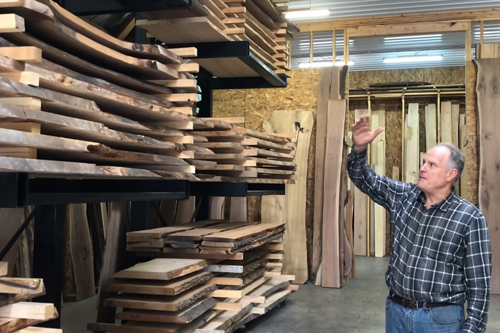 Shel Selecting Wood For River Tables