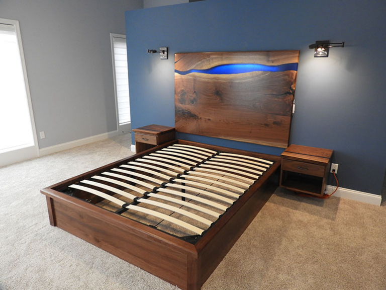 Create Custom Furniture Epoxy Headboard With LED Lights