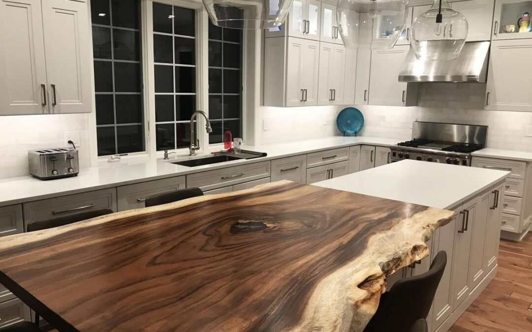 Live Edge Parota Kitchen Countertop