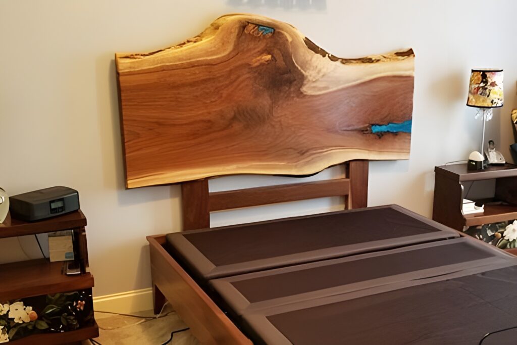 http://Live%20Edge%20Walnut%20Epoxy%20Resin%20Headboard%201