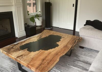 engraved table cnc engraved map of lake tahoe