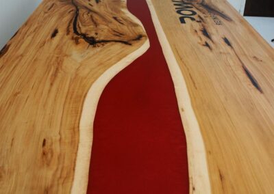 engraved conference table cnc engraved logo epoxy river 5
