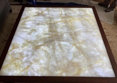 led coffee table with crystal top led epoxy resin table