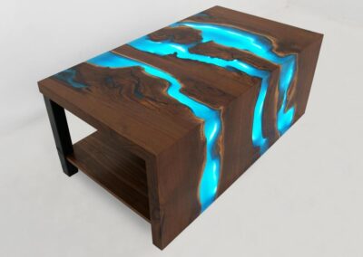 led epoxy resin table 3 coffee table