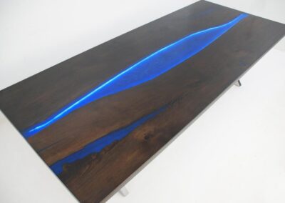 led epoxy resin table 4 dining table