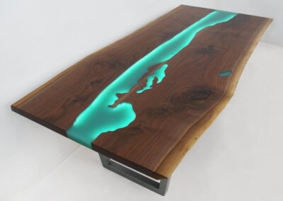 led epoxy resin table 7 dining table