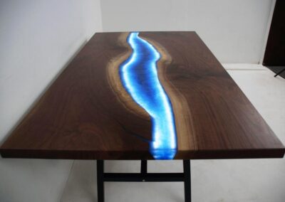 led epoxy resin table 9 dining table
