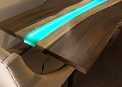 led epoxy resin table 10 dining table