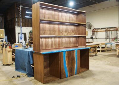 led epoxy resin wine cabinet
