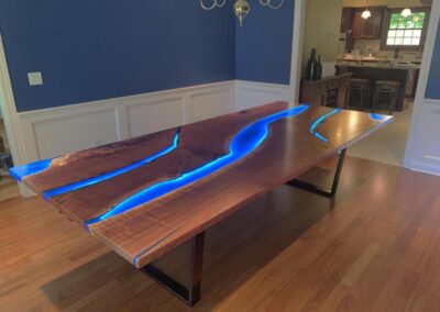 led epoxy resin table 25 dining table
