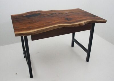 custom made live edge minimalistic desk
