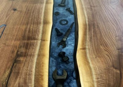 river table with rocks 13 conference table with embedded tools