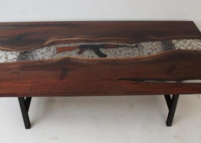 river table with rocks 24 dining table with embedded gun bullets