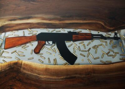 river table with rocks 25 dining table with embedded gun bullets