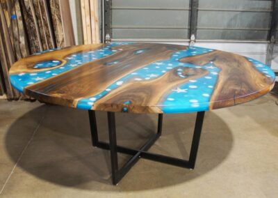 round seashell conference table custom wood furniture