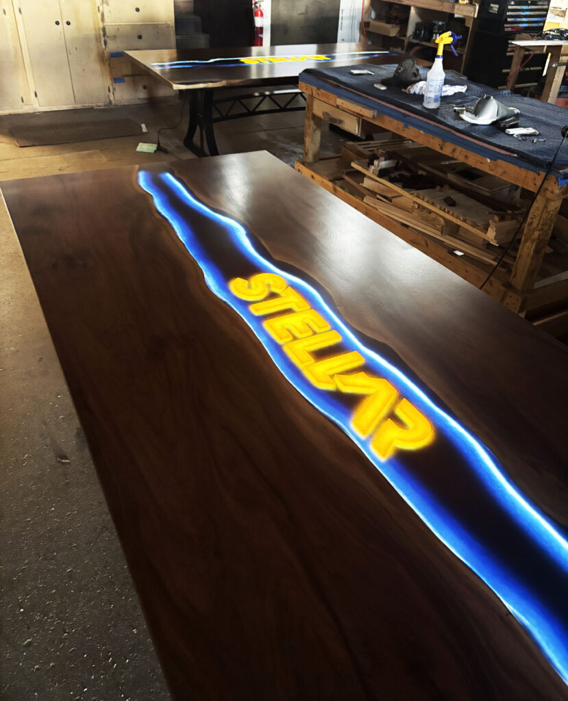 http://Pair%20Of%20LED%20Lit%20Conference%20Tables%20With%20Logo%201