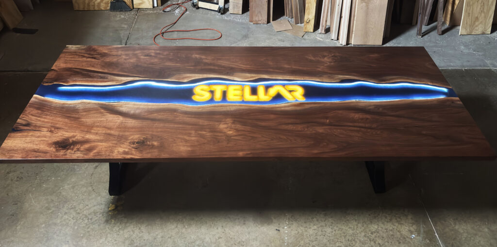 http://Pair%20Of%20LED%20Lit%20Conference%20Tables%20With%20Logo%204
