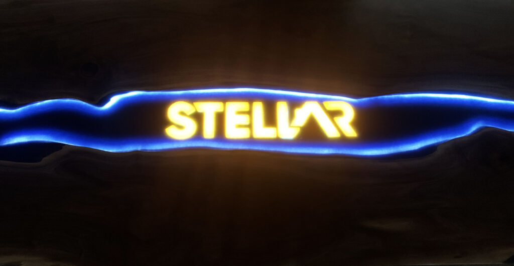 http://Pair%20Of%20LED%20Lit%20Conference%20Tables%20With%20Logo%2026