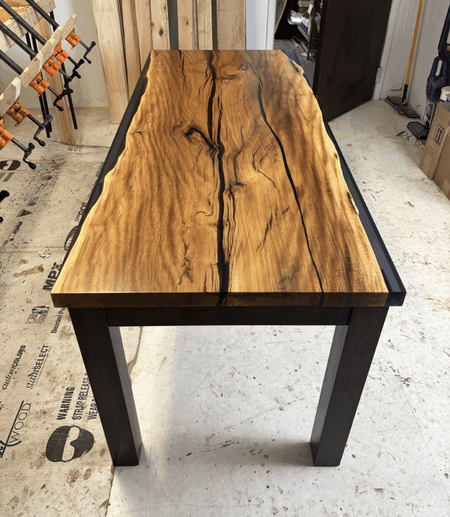 http://Sycamore%20Desk%20With%20Black%20Epoxy%20Resin%20And%20Stained%20Legs%206