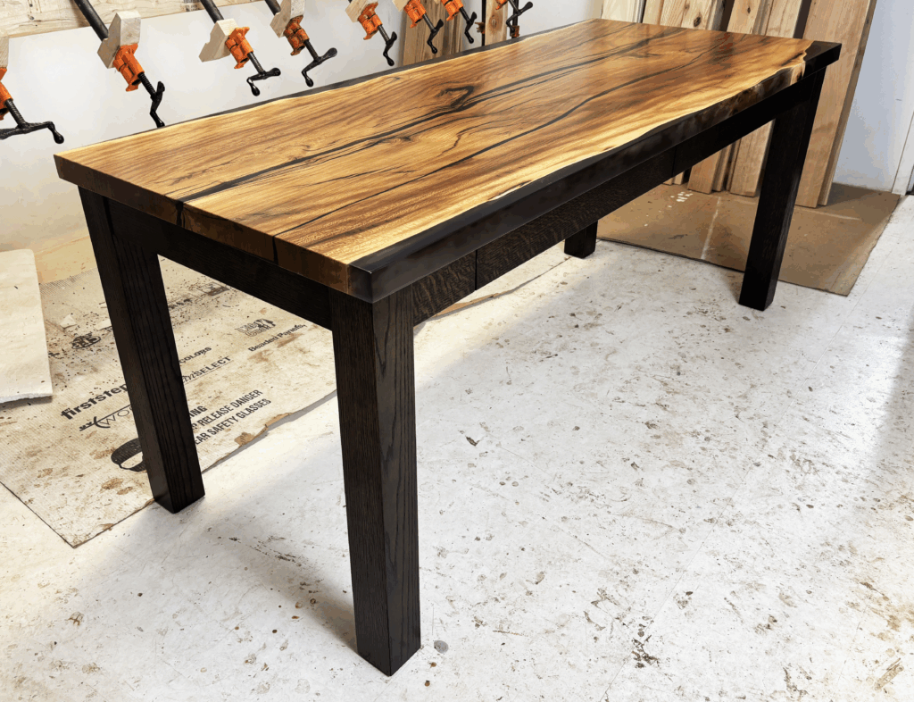 http://Sycamore%20Desk%20With%20Black%20Epoxy%20Resin%20And%20Stained%20Legs%202