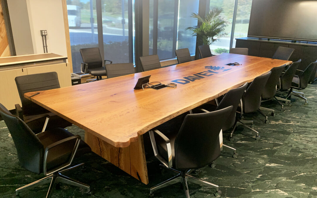 Cherry Conference Table With CNC Logo