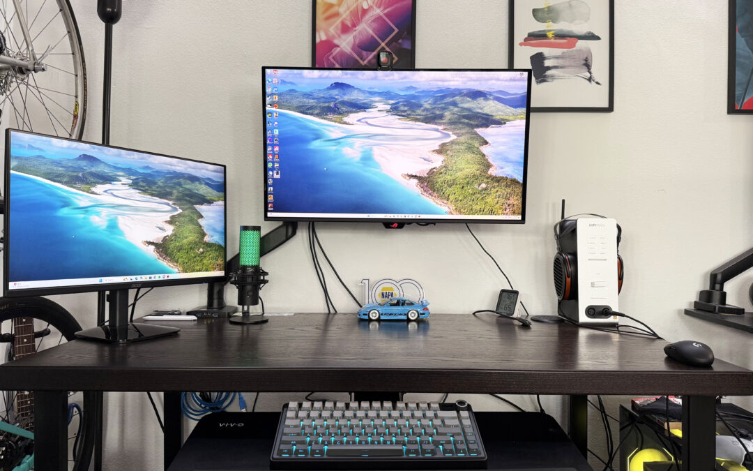 Stained Red Oak Computer Desk
