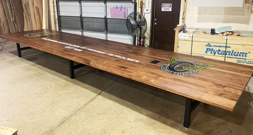 http://24'%20Black%20Walnut%20Conference%20Table%20With%20CNC%20Logo%209
