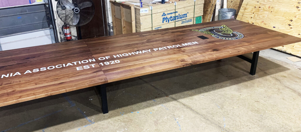 http://24'%20Black%20Walnut%20Conference%20Table%20With%20CNC%20Logo%207