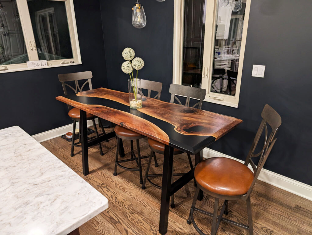 http://Walnut%20Kitchen%20Table%20With%20Black%20Resin%20And%20Beveled%20Edges%202