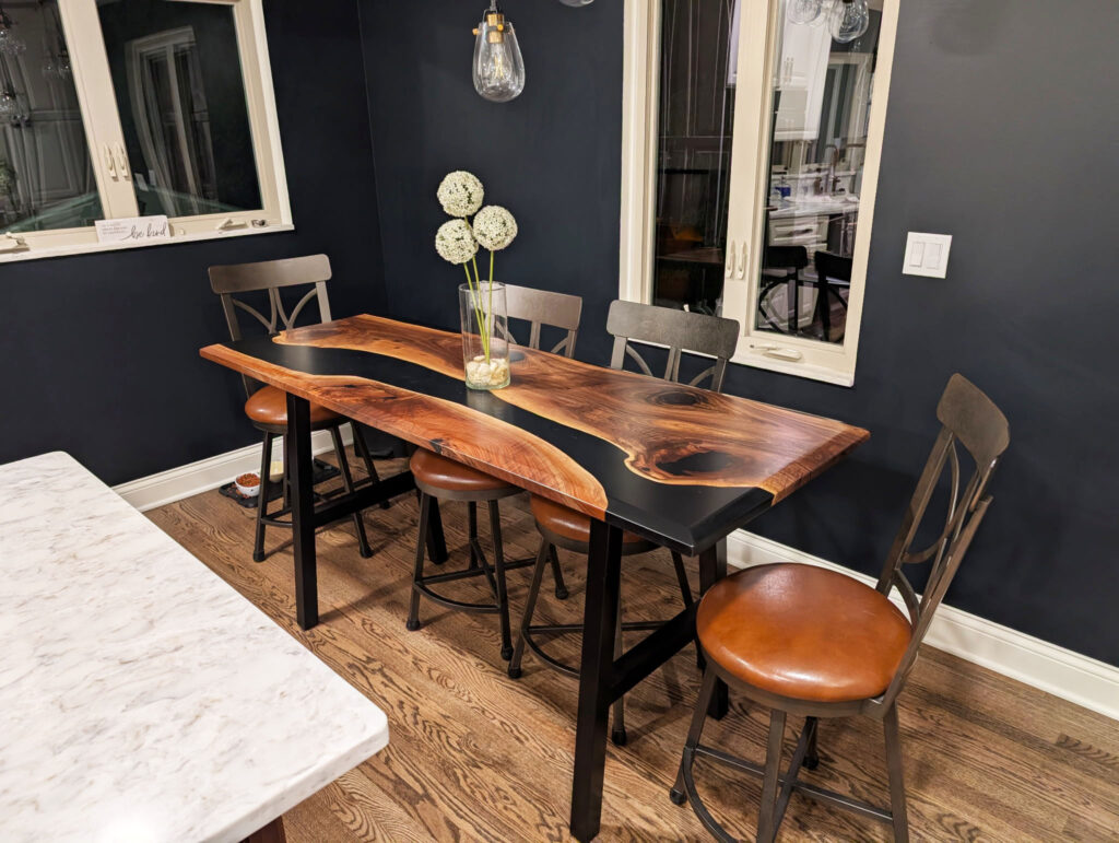 http://Walnut%20Kitchen%20Table%20With%20Black%20Resin%20And%20Beveled%20Edges%209