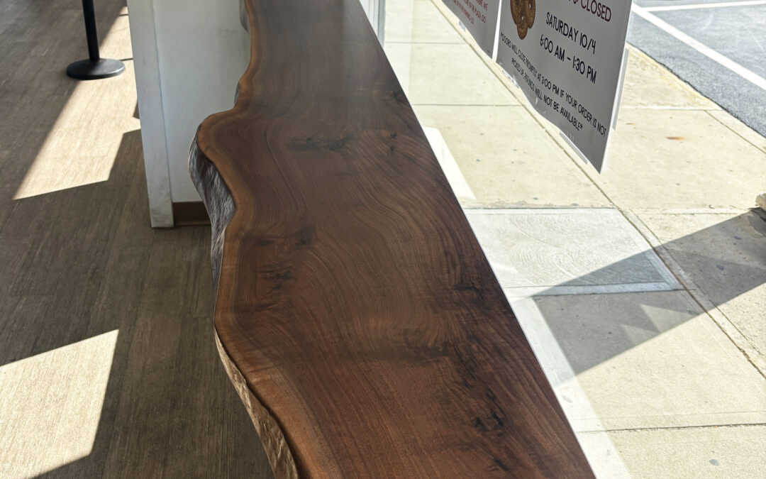 Live Edge Walnut Countertop For A Bakery